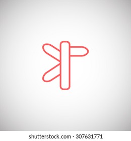 Direction road sign icon