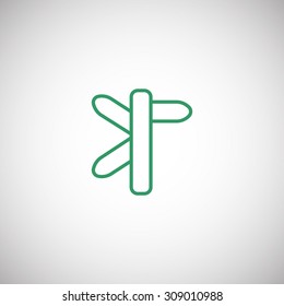Direction road sign icon