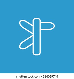 Direction road sign icon