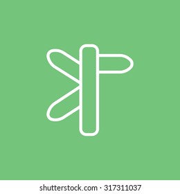 Direction road sign icon