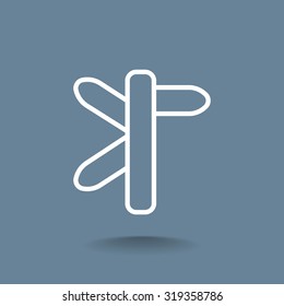 Direction road sign icon
