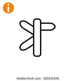 Direction road sign icon