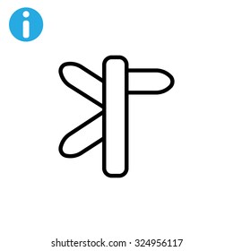 Direction road sign icon