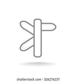 Direction road sign icon