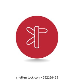 Direction road sign icon