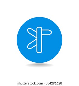 Direction road sign icon