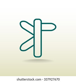 Direction road sign icon