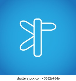 Direction road sign icon