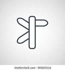 Direction road sign icon