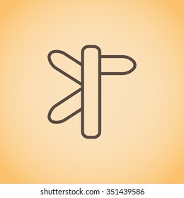 Direction road sign icon