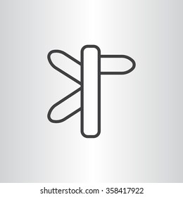 Direction road sign icon