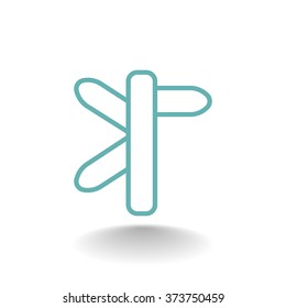Direction road sign icon