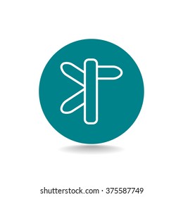 Direction road sign icon