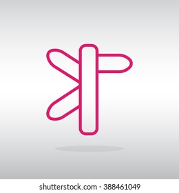 Direction road sign icon