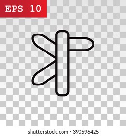 Direction road sign icon