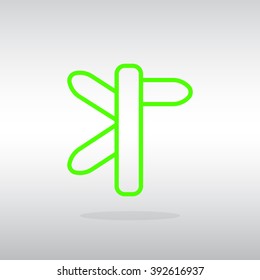 Direction road sign icon