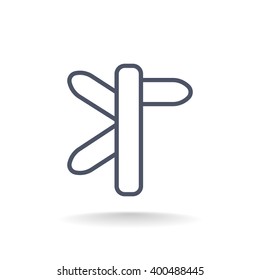 Direction road sign icon