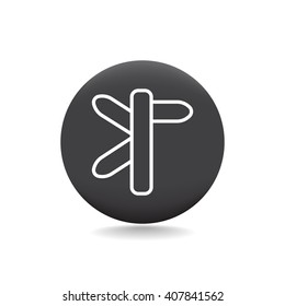 Direction road sign icon