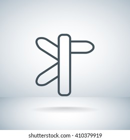 Direction road sign icon