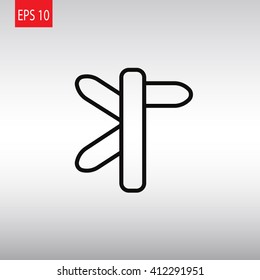 Direction road sign icon