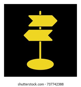 direction Road Sign icon vector