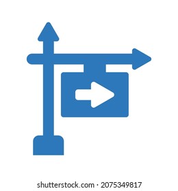 Direction road sign icon.(vector illustration)