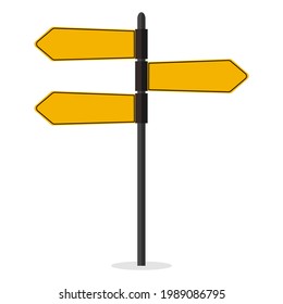 Direction road sign on background. road sign vector illustration