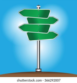 direction road sign vector illustration