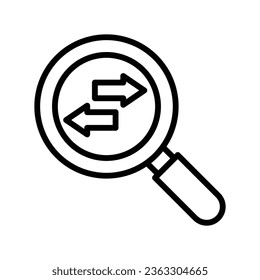 Direction searching vector icon which can easily modify or edit

