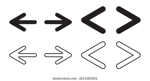 Direction set icon with clean, versatile design. Includes multiple arrows for navigation, UI, and maps. High-quality vector, fully scalable and easy to customize for any project.
