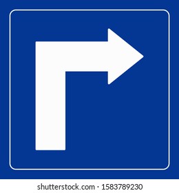 Direction sign arrow showing way to the right
