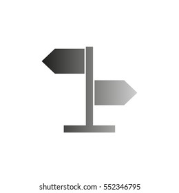 direction sign - black vector  icon