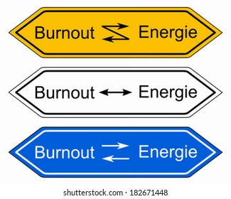 Direction sign burnout