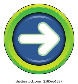 Direction sign in a circle