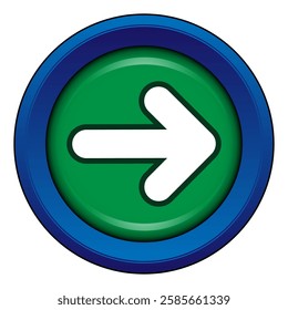 Direction sign in a circle