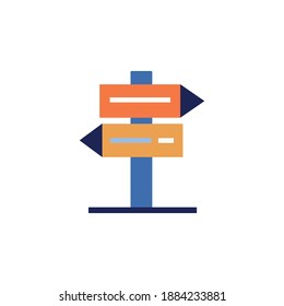 direction sign Colored Filled icon