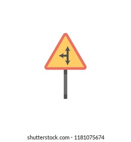 Direction sign colored icon. Element of road signs and junctions icon for mobile concept and web apps. Colored Direction sign can be used for web and mobile on white bakgorund