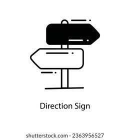 Direction Sign doodle Icon Design illustration. Agriculture Symbol on White background EPS 10 File