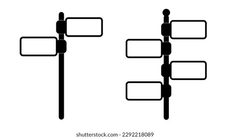 vector de diseño de ilustración plana de signo de dirección