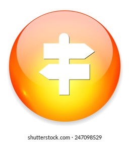 direction sign icon