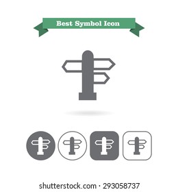 Direction sign icon