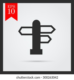 Direction sign icon