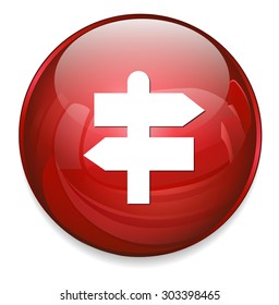 direction sign icon