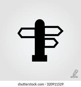 Direction sign icon