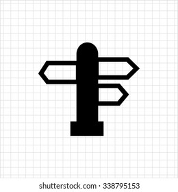 Direction sign icon