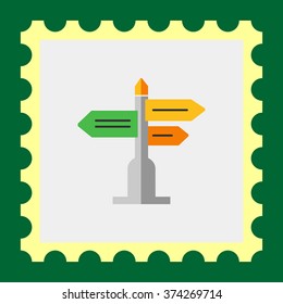 Direction sign icon