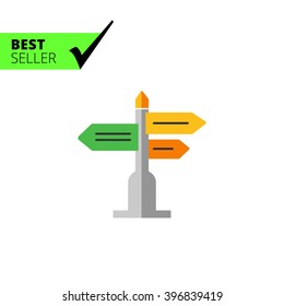 Direction sign icon