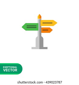 Direction sign icon