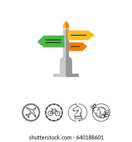 Direction sign icon