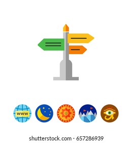 Direction sign icon